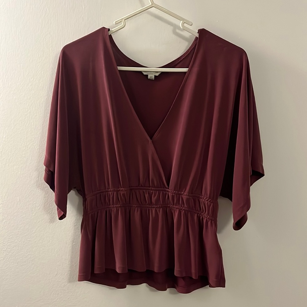 Lucky Brand Maroon Women’s Wide Arm Top - Small
